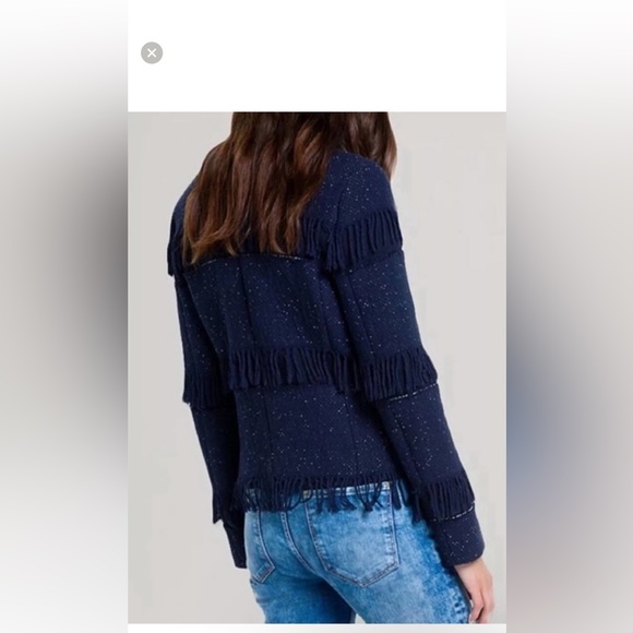 Sandro Frindge Jacket size 2/36 color navy - Picture 3 of 11